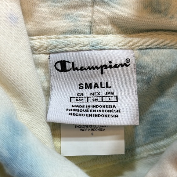Champion Tie Dye Hoodie sz S - Picture 7 of 9